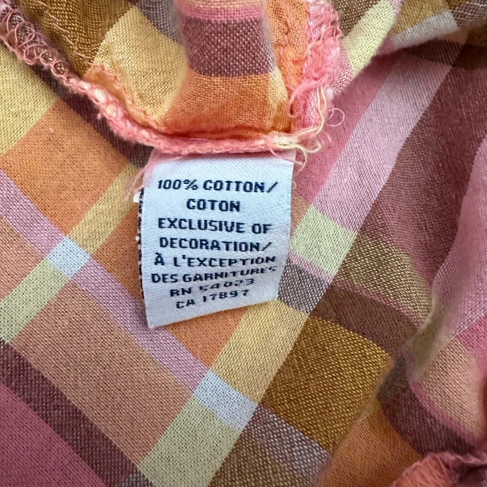 Old Navy Smocked Plaid Summer Dress in Pink Size 6-12 months